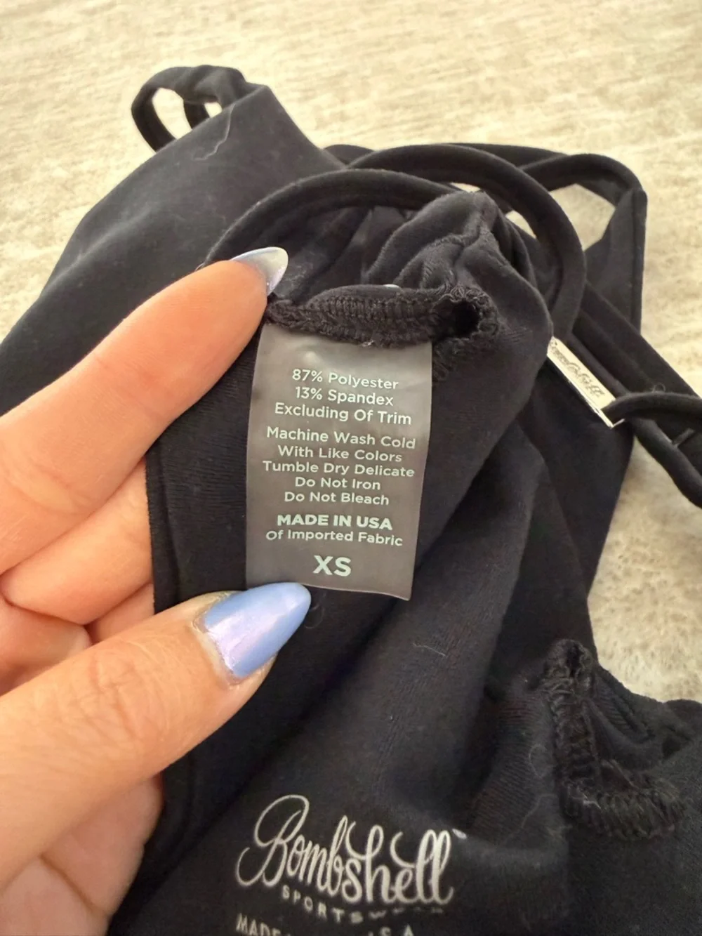 Bombshell Sportswear Barbell Sports Bra โ Black - Picture 7 of 7